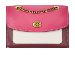 Parker Shoulder Bag, Leather, Pink/White/Burgundy, 26851, DB, 3*